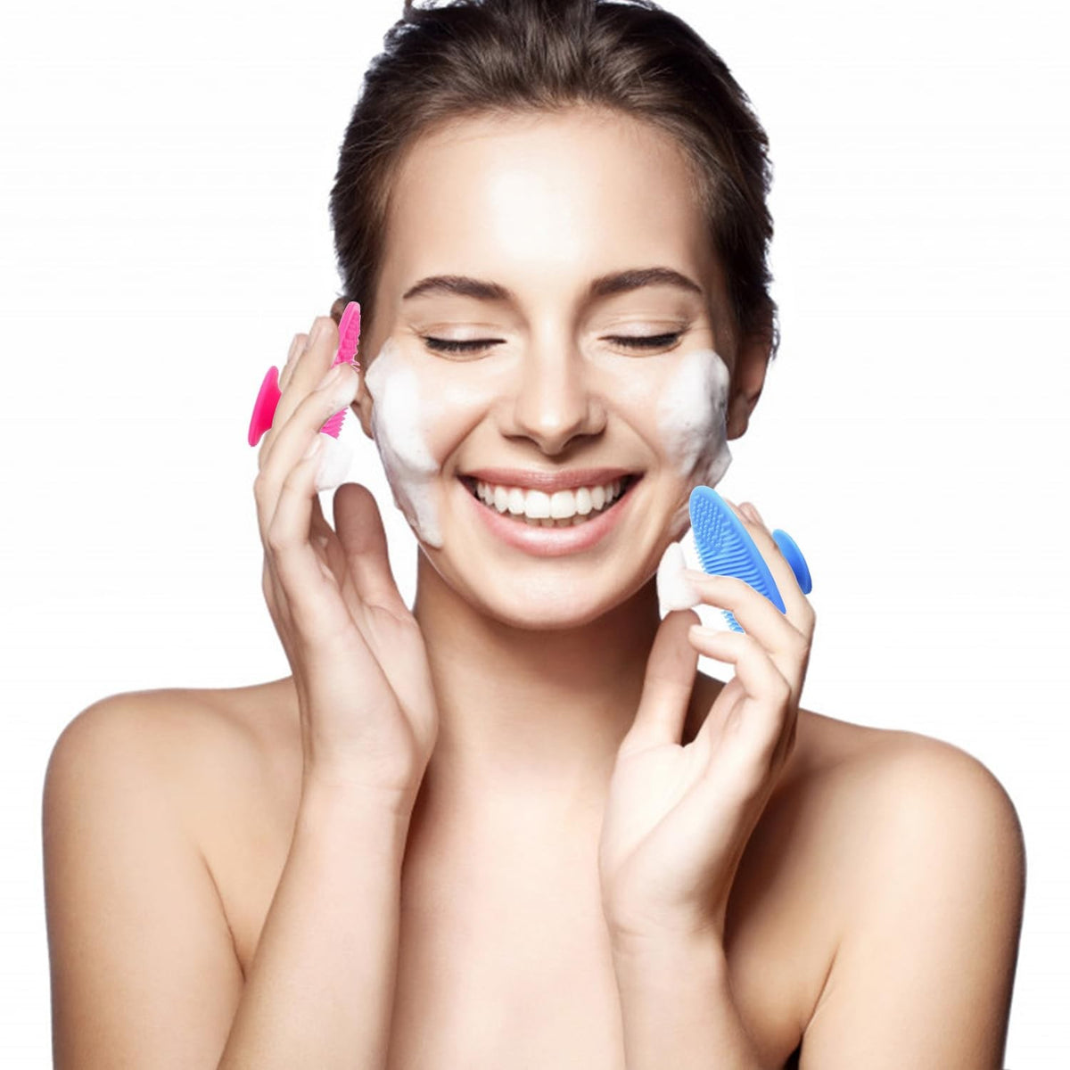 Silicone Facial Cleansing Brush - Pack of 4 Skin Care Face Scrubbers