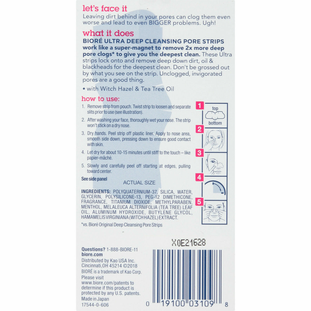 Bioré Deep Cleansing Pore Strips Nose - 6 Pack