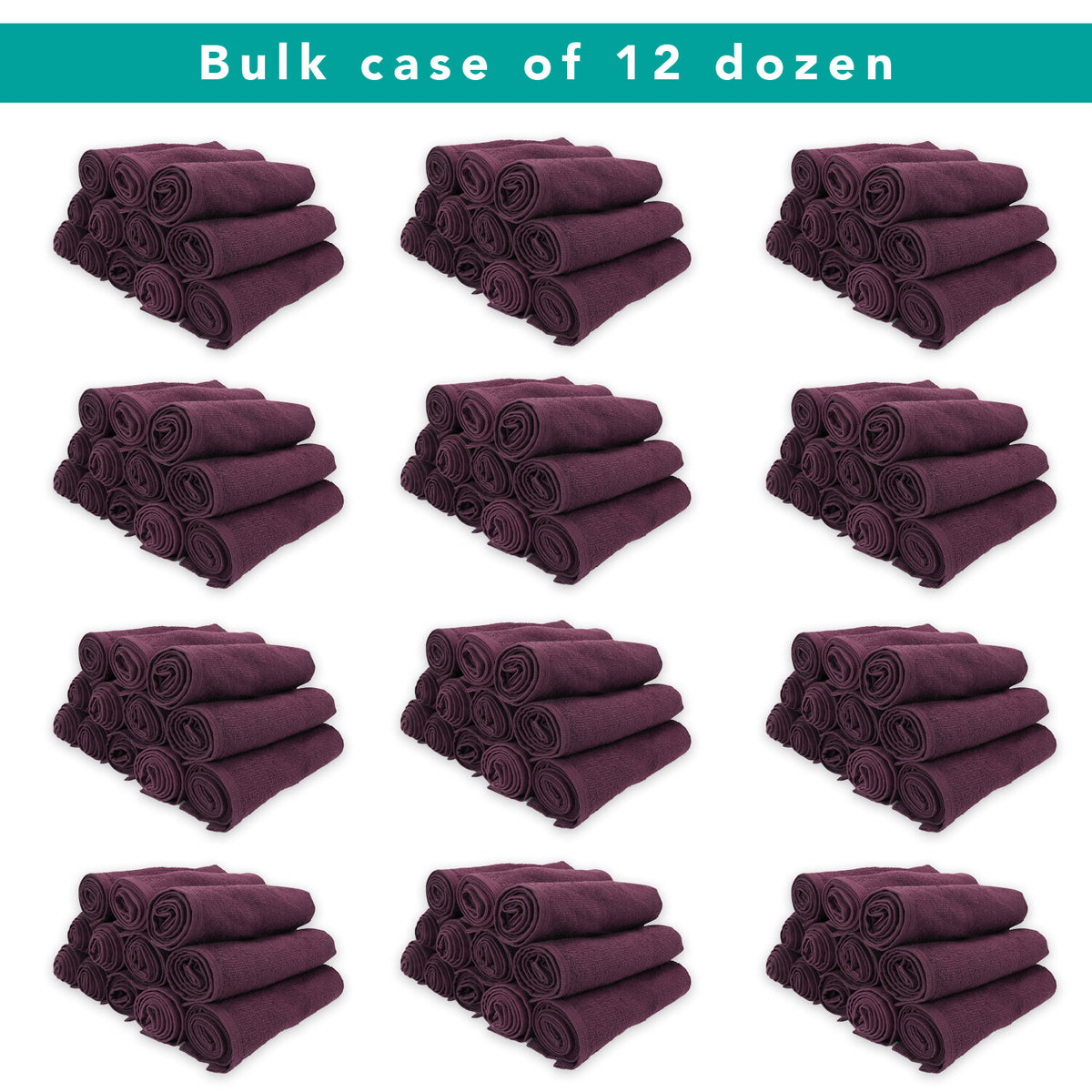 Bleach Safe Salon Towels, 16" x 28", 12 Pack, 100% Cotton