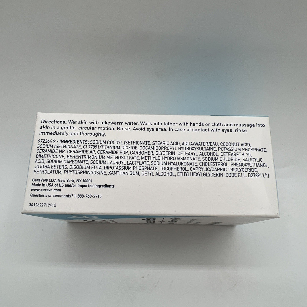 Cerave Salicylic Acid Cleanser Bar for Rough & Bumpy Skin 4.5 Oz 2 Pack