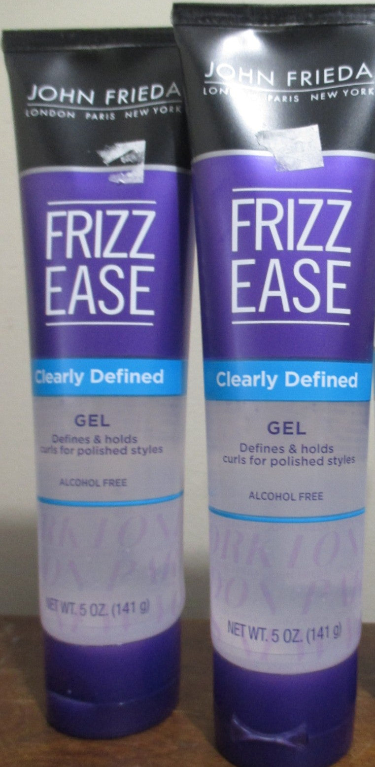 Lot of 2 John Frieda Frizz-Ease Clearly Defined Gel 5oz for Frizzy Hair
