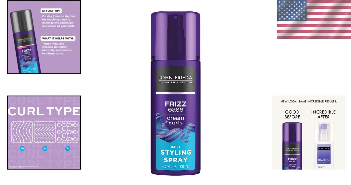 Curl Enhancing Hair Spray for Frizz Control and Shine - 6.7 oz Lightweight Formula