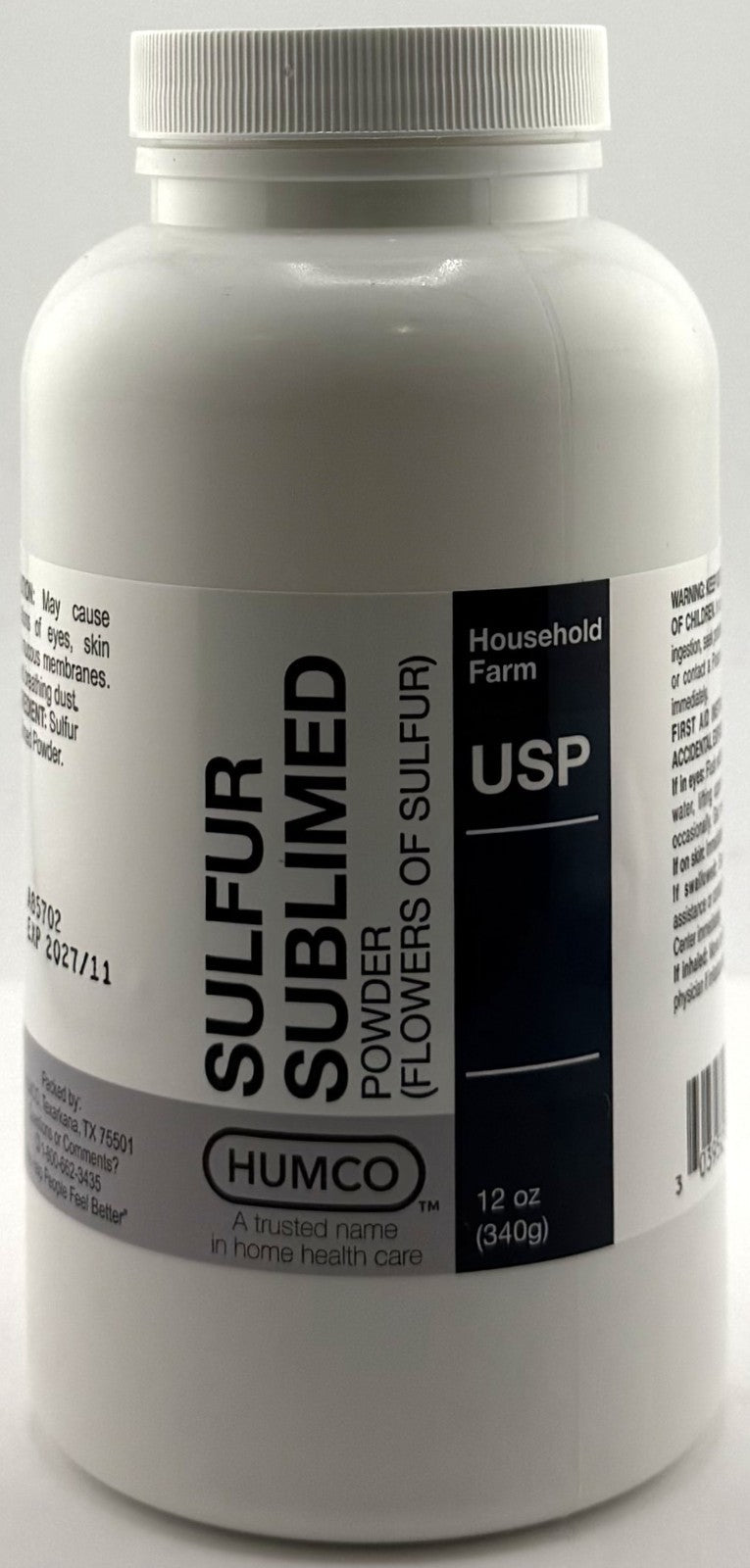 Sulfur Sublimed Powder for Skin Relief - 12 oz, Topical Skin Treatment