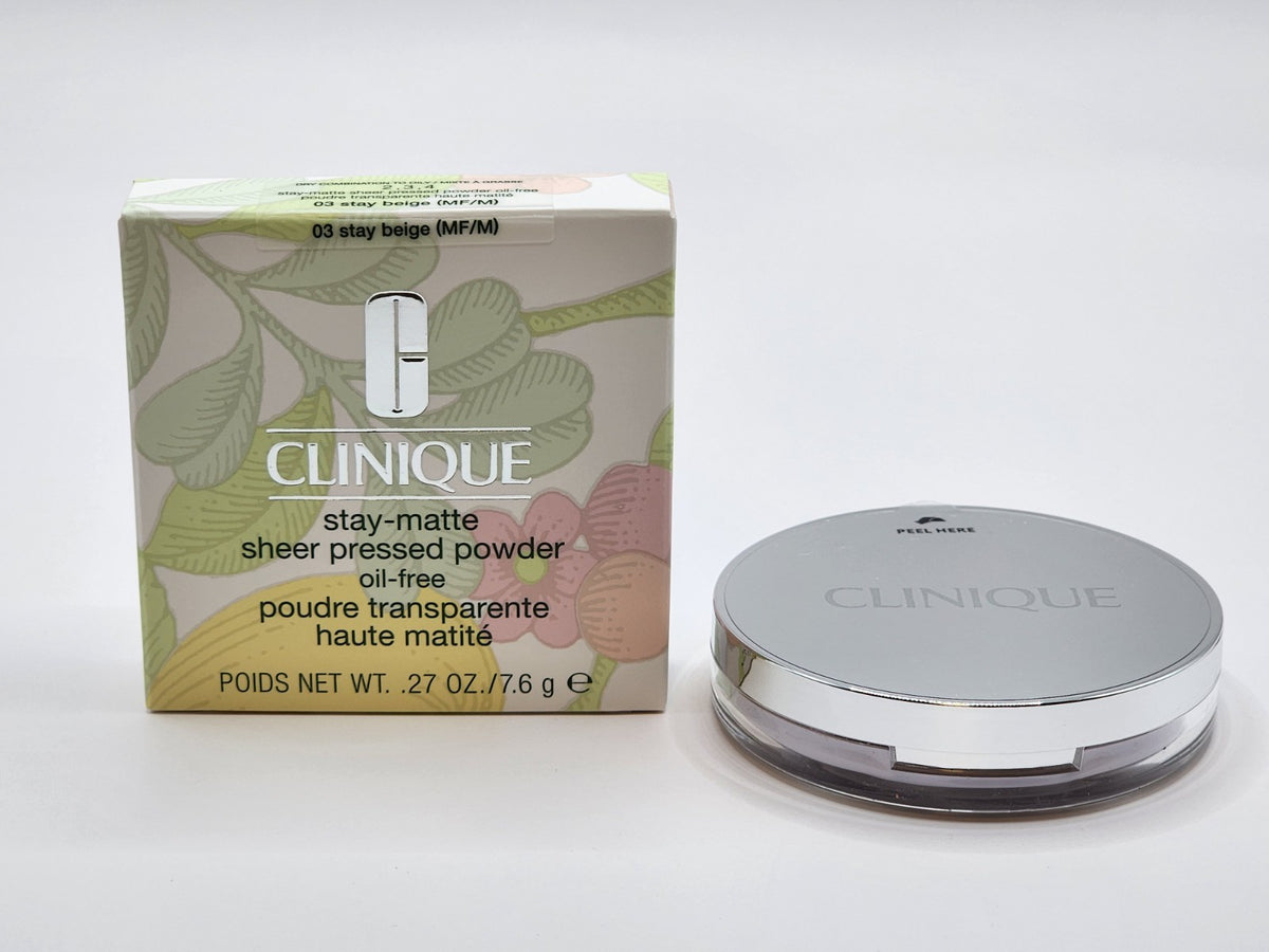 Clinique Stay Matte Sheer Pressed Powder Oil-Free 03 Stay Beige New