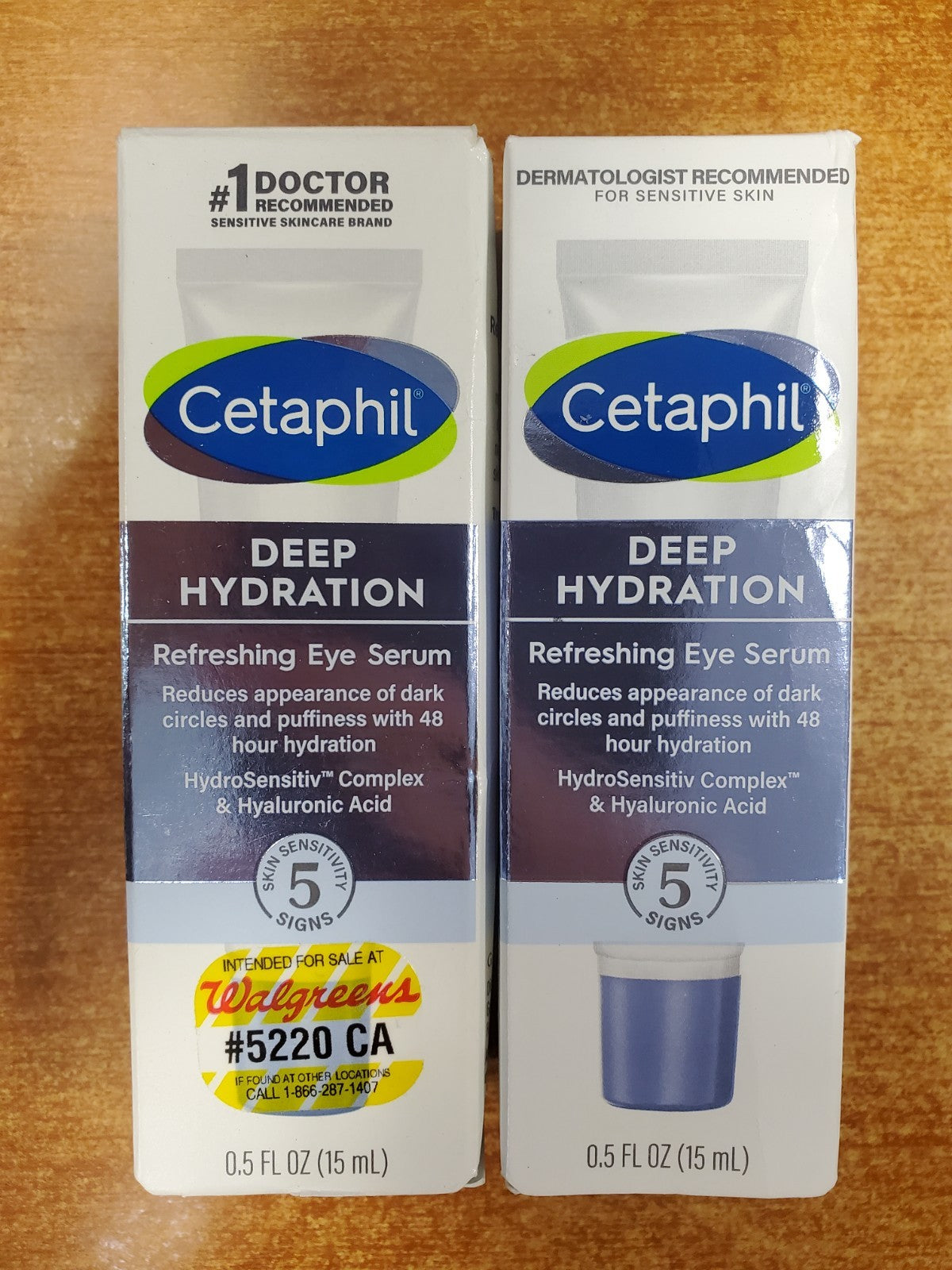 2 Pack Deep Hydration Eye Serum with Hyaluronic Acid & Vitamin E