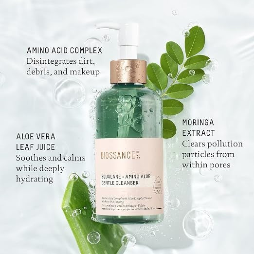 Biossance Squalane + Amino Aloe Gentle Facial Cleanser 6.76 oz / 200ml