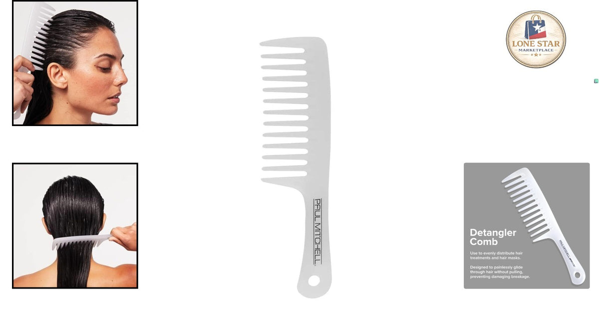 Wide Tooth Detangler Brush for Effortless Hair Styling - All Hair Types