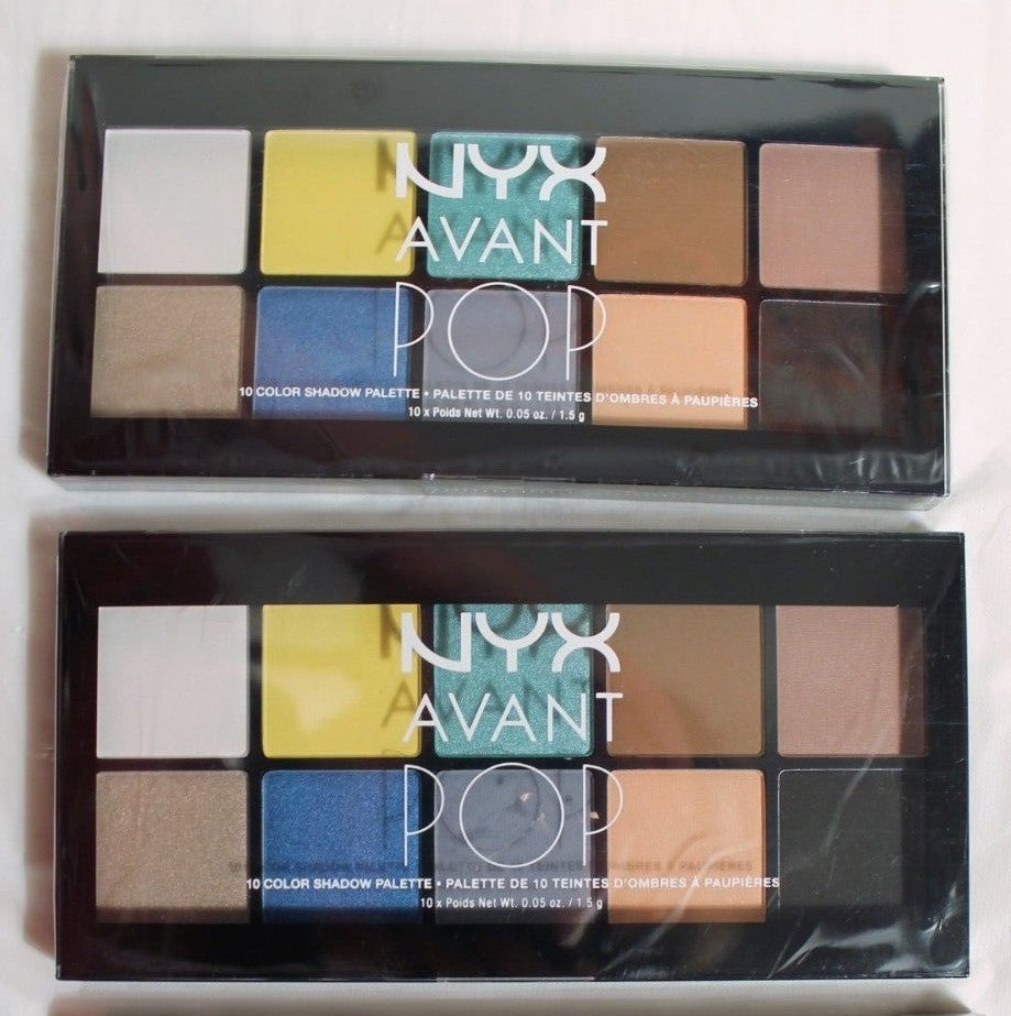 NYX Avant Pop 10-Color Eye Shadow Palette Surreal My Heart - Brand New