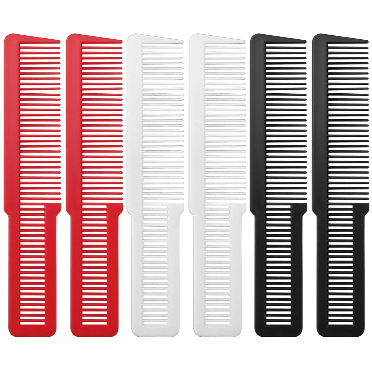 Professional Hair Cutting Comb Set - 6 Piece Styling Combs for Women and Barbers