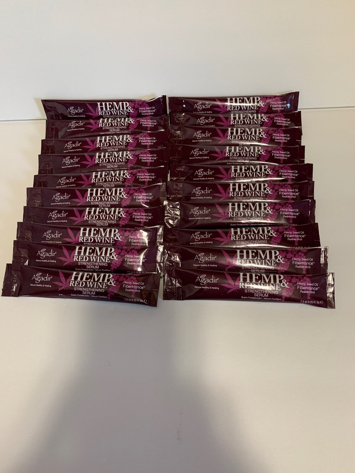 Travel Size Hemp & Red Wine Strengthening Serum Sample Packs - 20 pcs