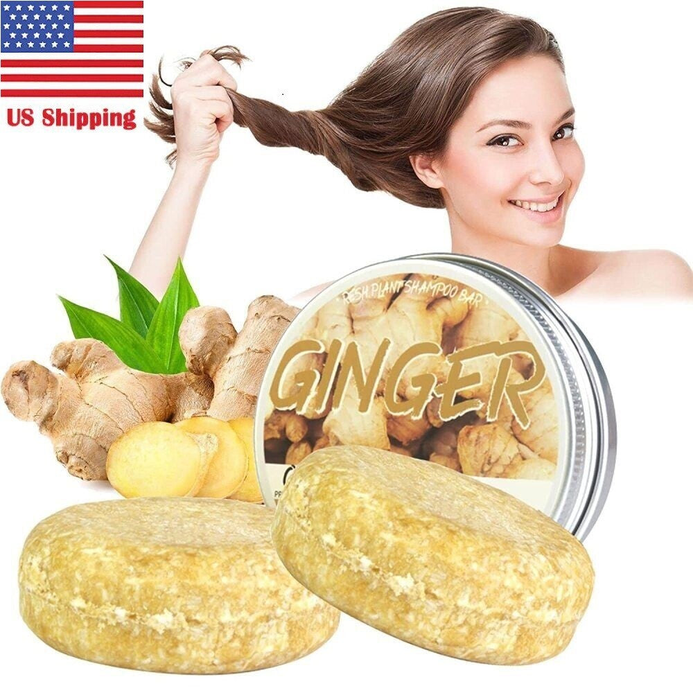 Organic Ginger Hair Regrowth Shampoo Bar for Hair Loss & Scalp Care