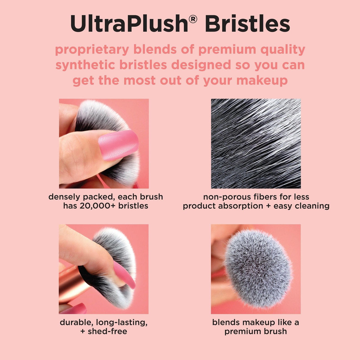 Eye Makeup Brush Set with Lash Curler - 4 Piece Holiday Gift Set