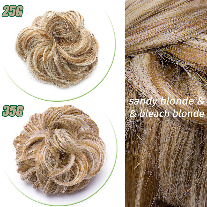 Curly Messy Bun Hair Piece Scrunchie Thick Updo Hair Extensions - Real Human Hair
