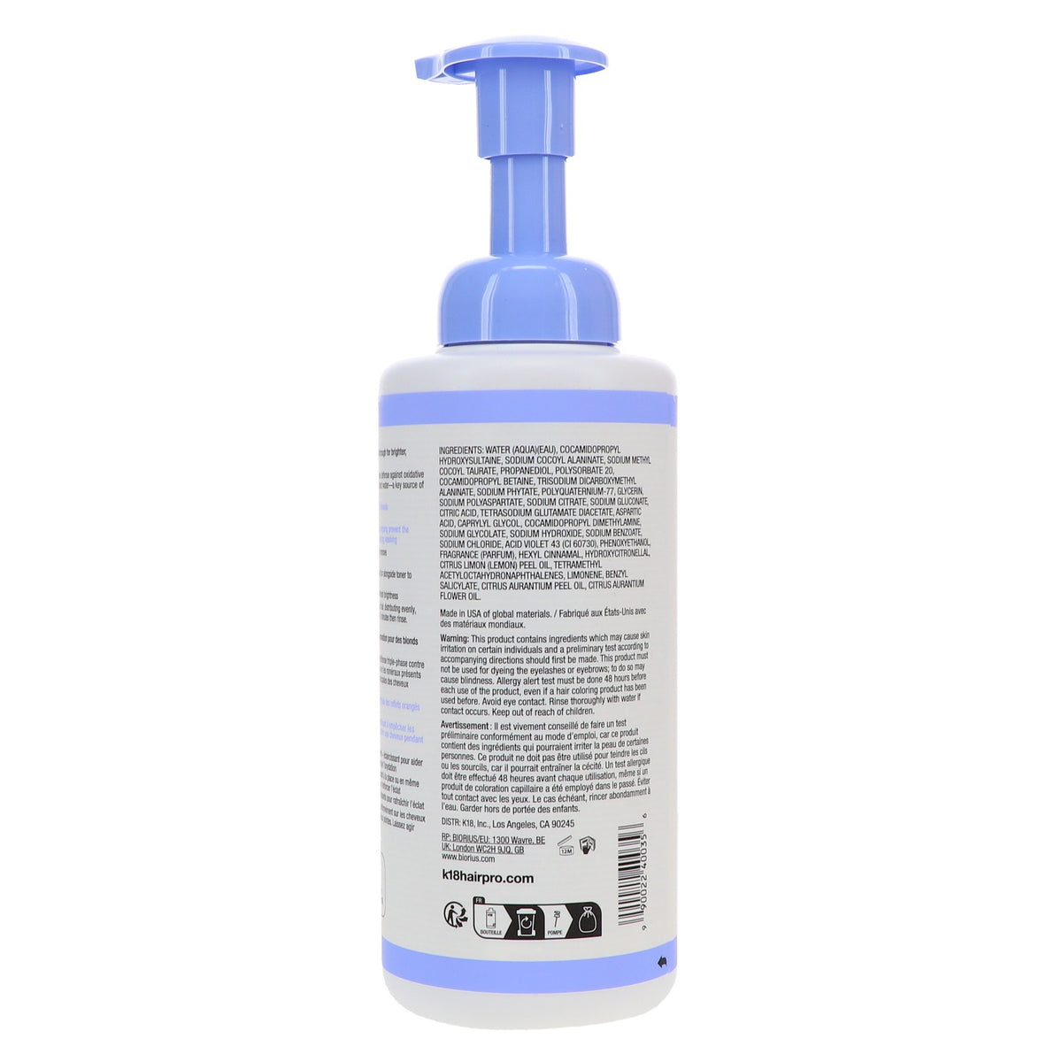 K18 TripleBright Oxidation Defense Purple Shampoo 15 oz for Blonde & Gray Hair