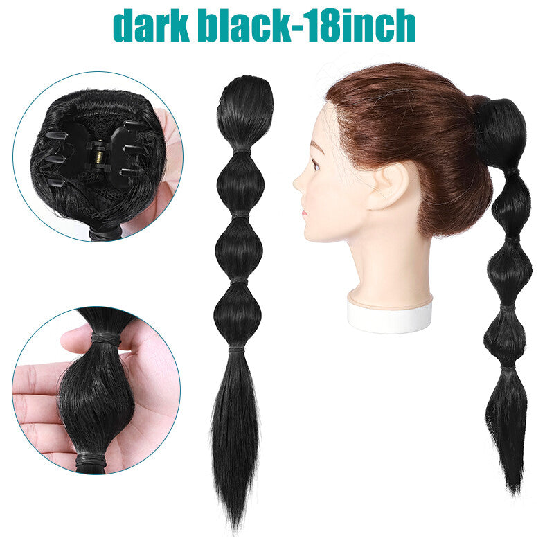 Extra Thick 12-Inch Clip-In Ponytail Hair Extension - Natural & Wavy
