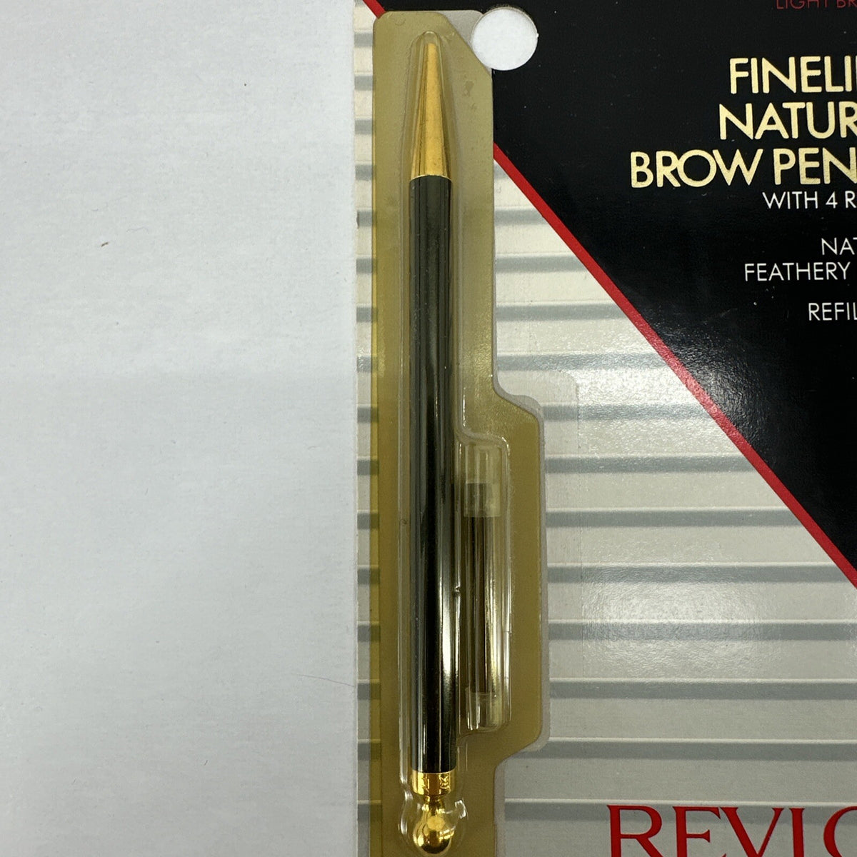 Vintage Revlon Fineline Natural Brown Pencil with 4 Refills - NOS Makeup