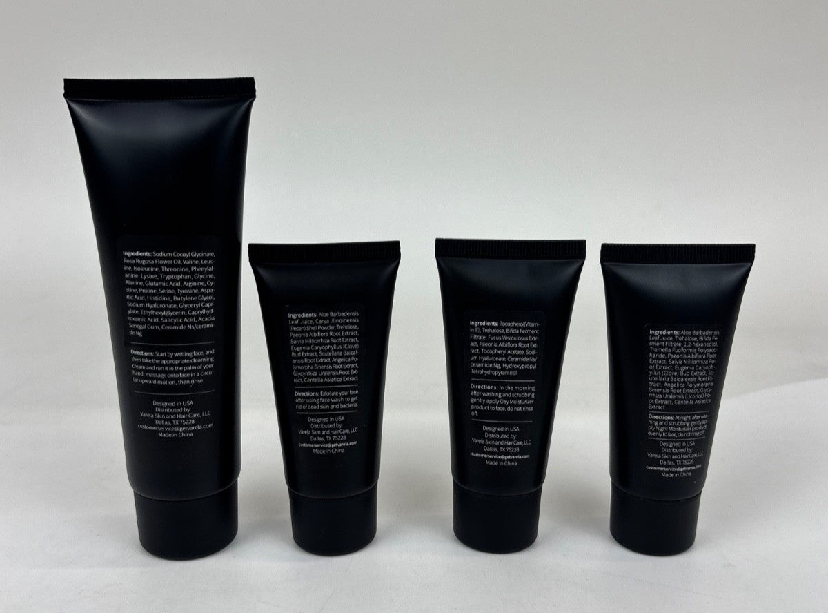 Men's Skin Care Set - Face Wash, Scrub, Day & Night Moisturizers