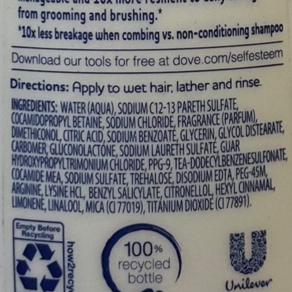 3 Pack Dove Nutritive Solutions Daily Moisture Shampoo 12 oz