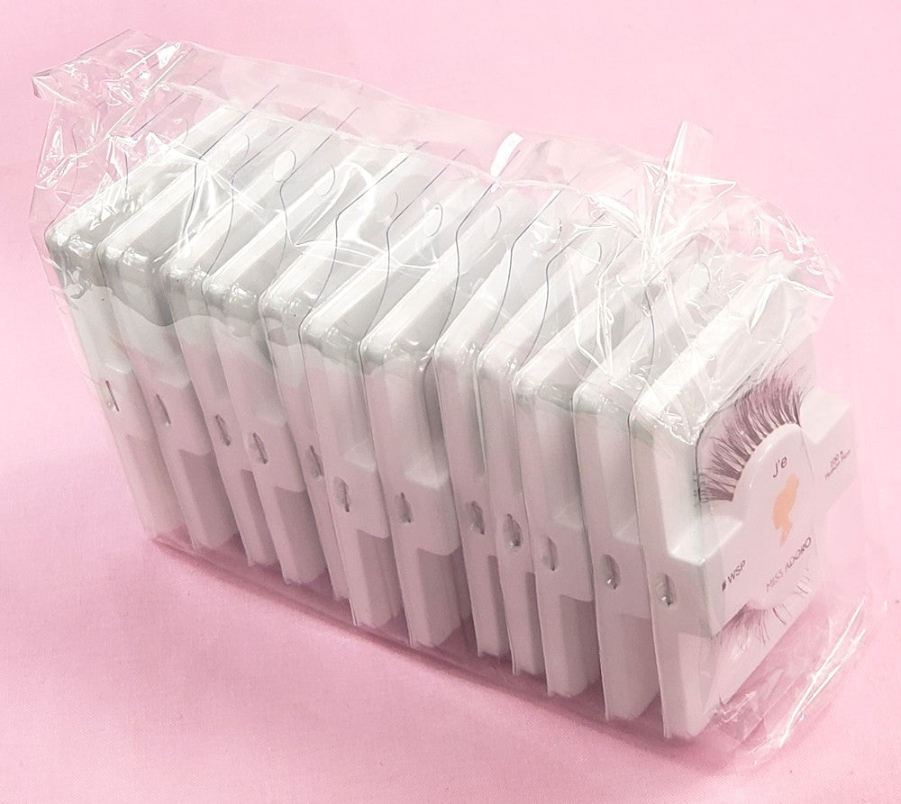 Wispy Human Hair False Eyelashes 12 or 24 Pack - Lightweight & Natural Look