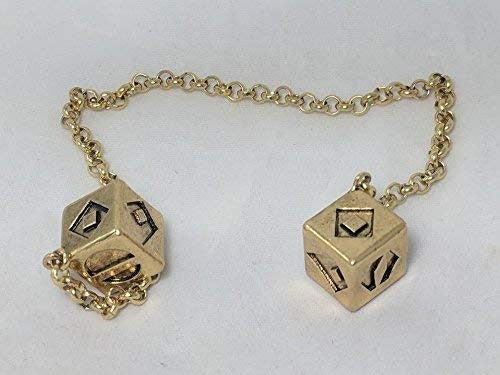 Antique Gold Weathered 3D Dice Jewelry Box – 10.5 Inch Long, Cubed Design