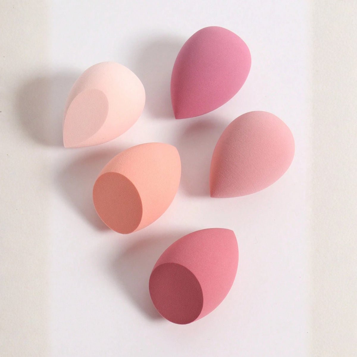 5-Piece Makeup Sponge Set for Foundation Blending - Soft Latex-Free Beauty Tools