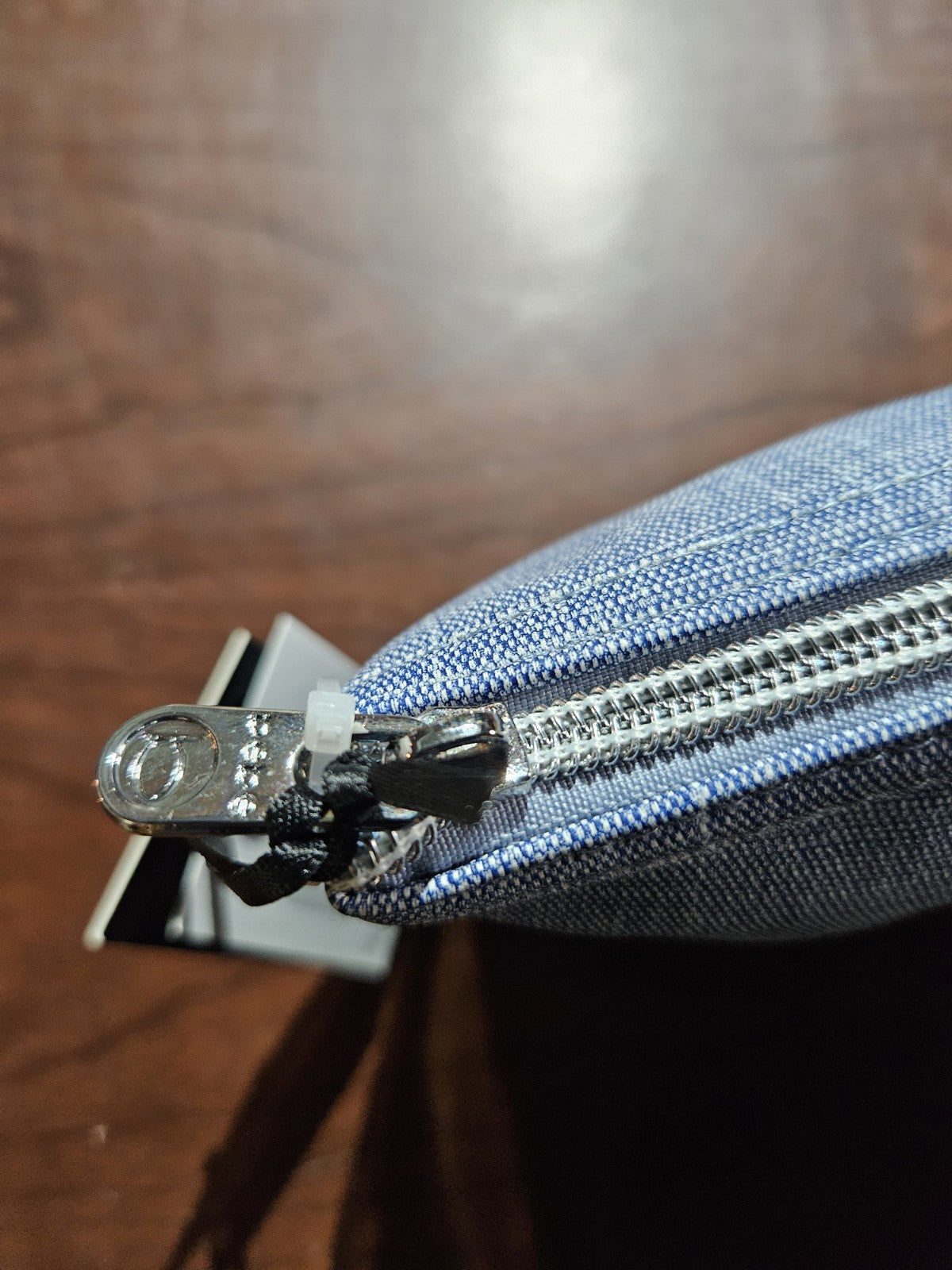 Women's Travel Toiletry Bag with Bottles - Denim Makeup Organizer
