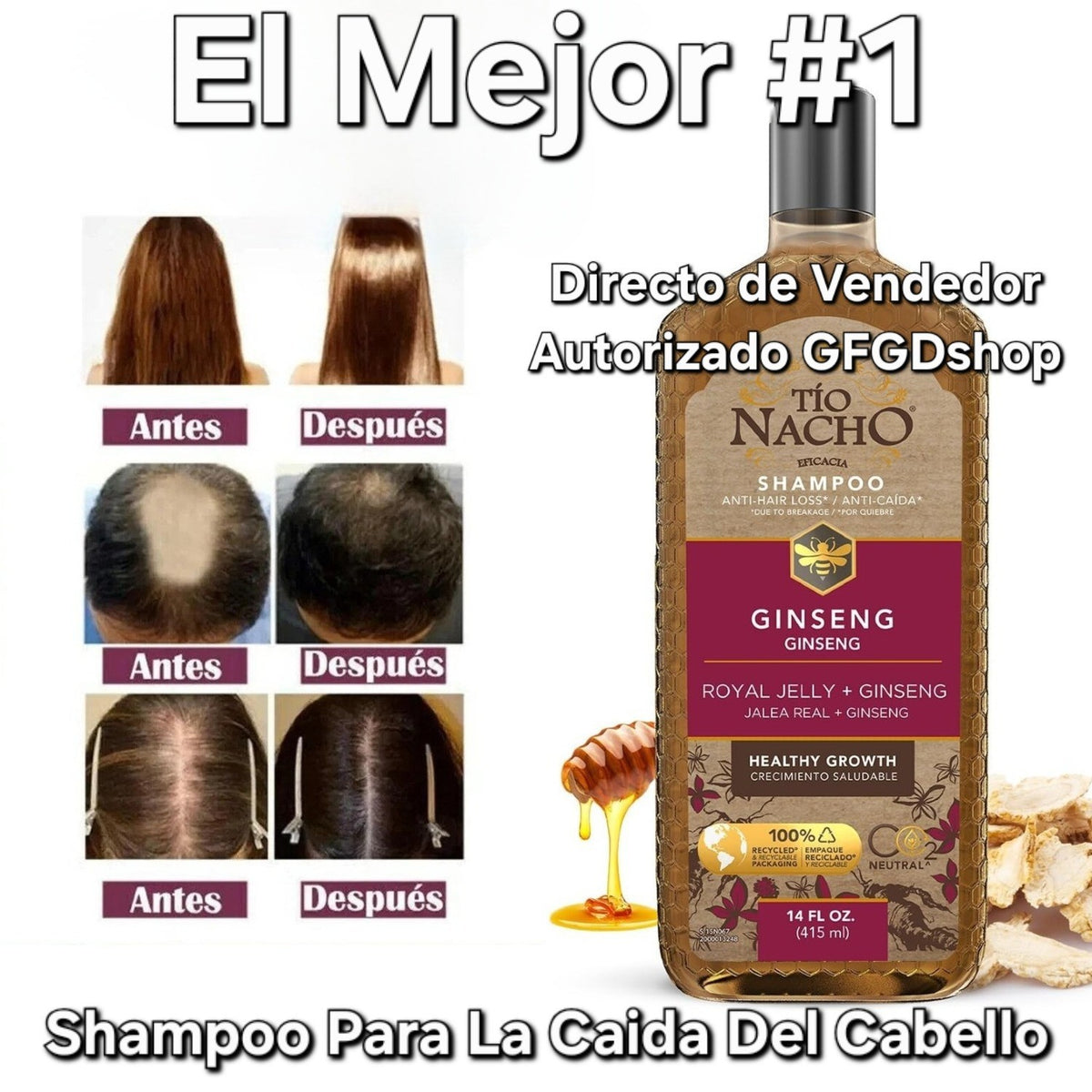 Hair Growth Shampoo with Ginseng & Royal Jelly