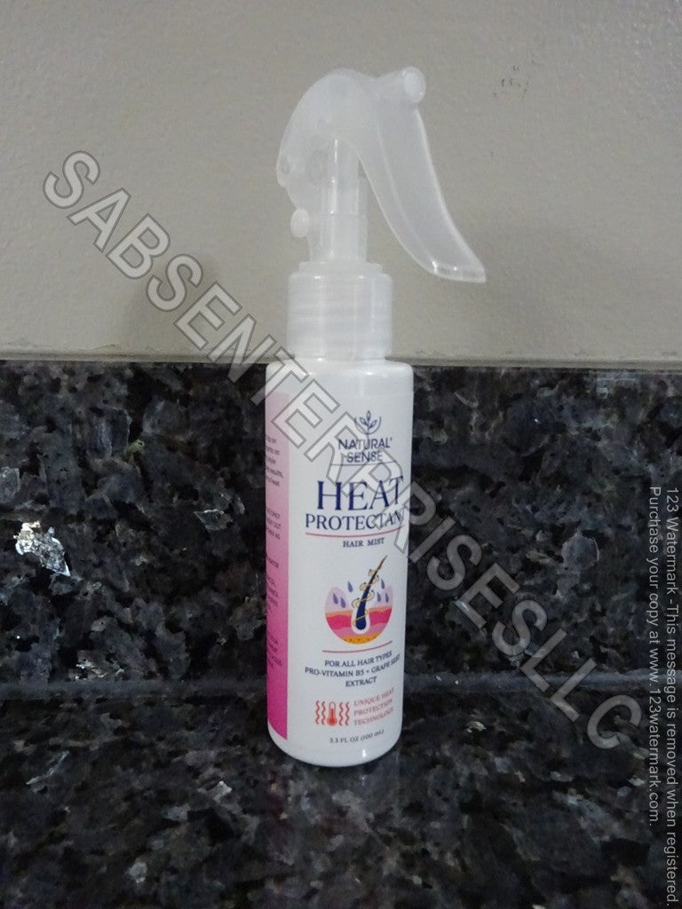 Natural Sense Heat Protectant Hair Mist Spray for All Hair Types - 6 Pack, 3.3 fl oz