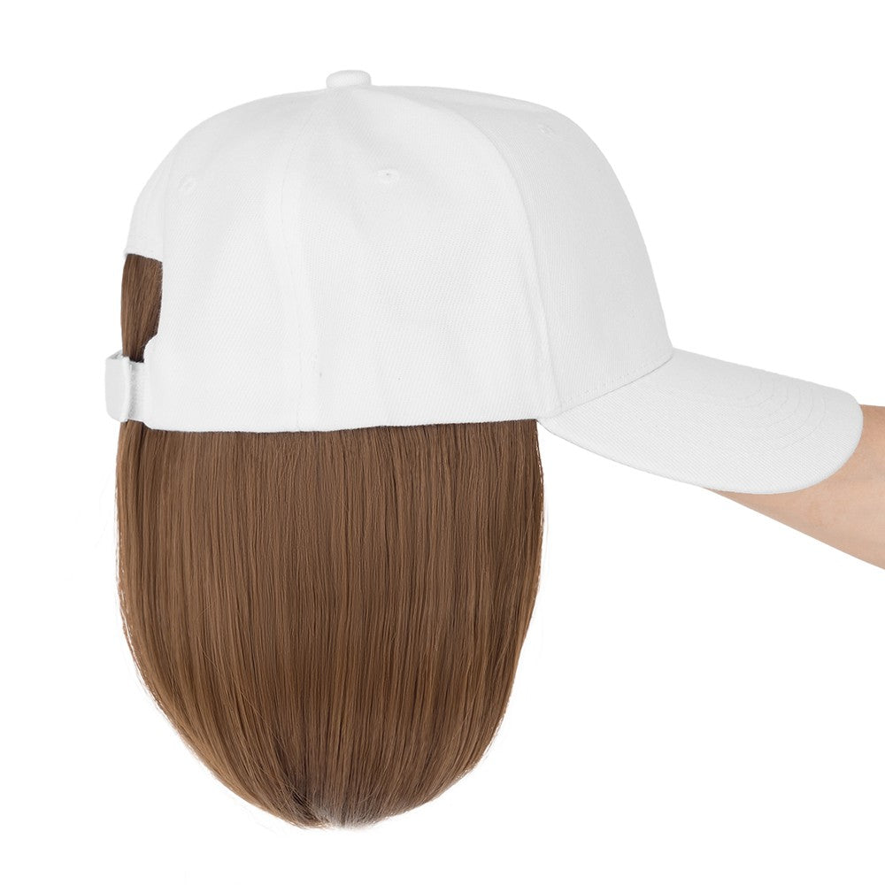 Instant Style 6-Inch Straight Cap Wig with Adjustable Baseball Hat - Synthetic Hair