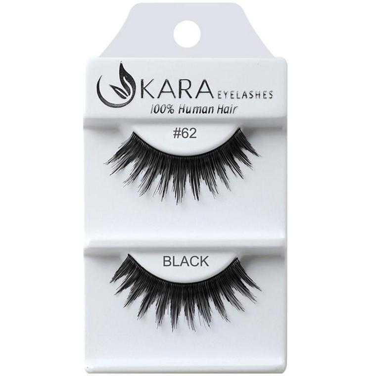 6 Pairs 100% Human Hair False Eyelashes - Kara Assorted Styles