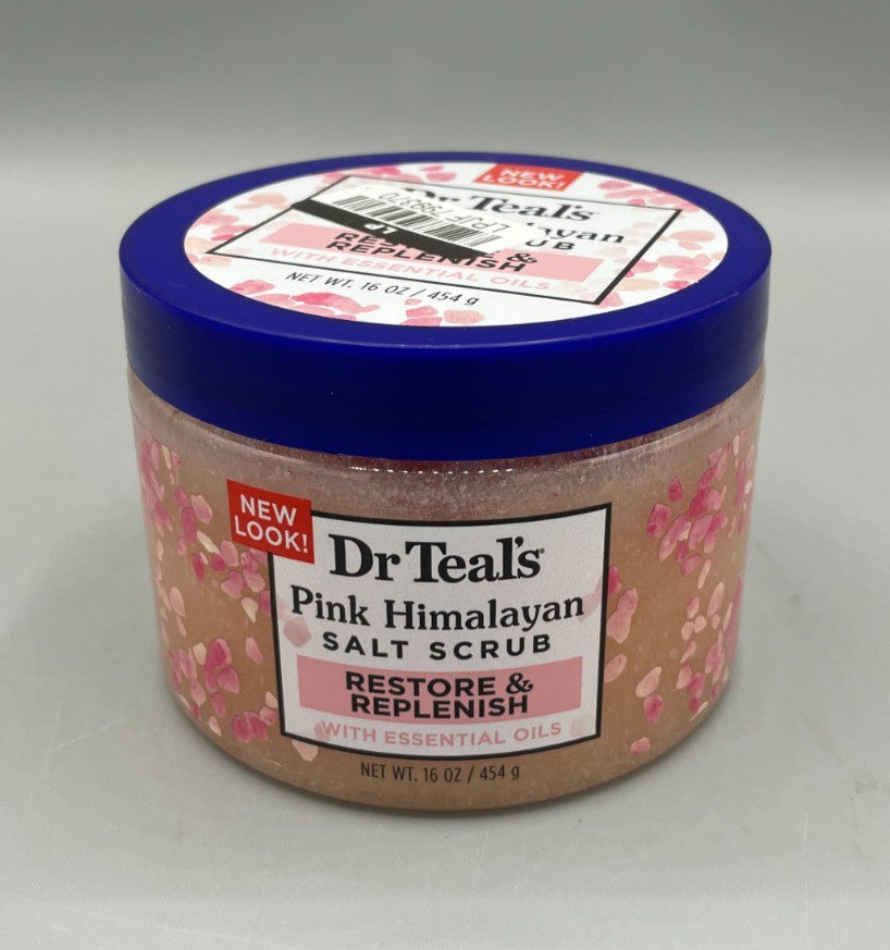 Dr Teals Pink Himalayan Salt Scrub Restore & Replenish Essential Oil