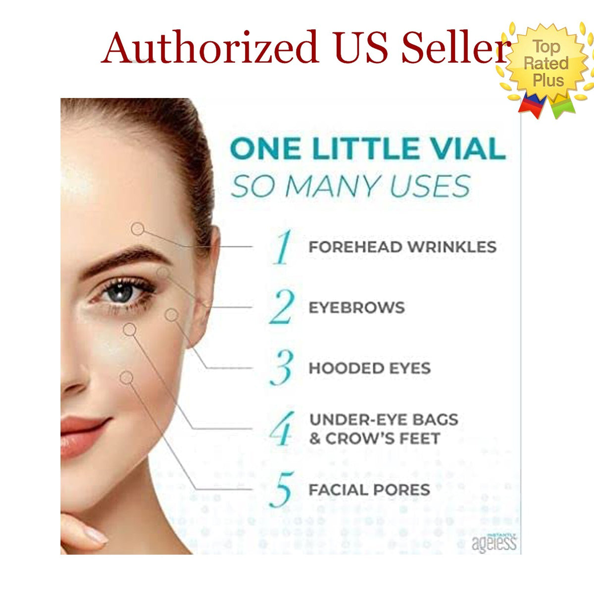 Instantly Ageless Face Lift Serum - 25 Vials Wrinkle & Pore Reducer