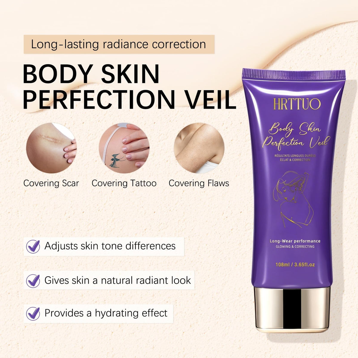Waterproof Body Concealer for Tattoos & Scars - Full Coverage Makeup