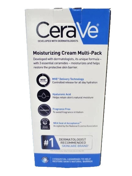 CERAVE MOISTURIZING CREAM NORMAL TO DRY SKIN 16 OZ 2 MULTI-PACK 4PCS