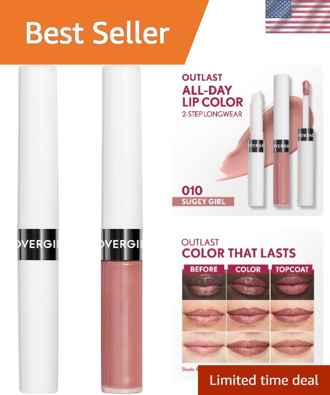 Vibrant Glossy Lip Color with SPF 10 - Long-Lasting Lipstick in 010 Sugey Girl