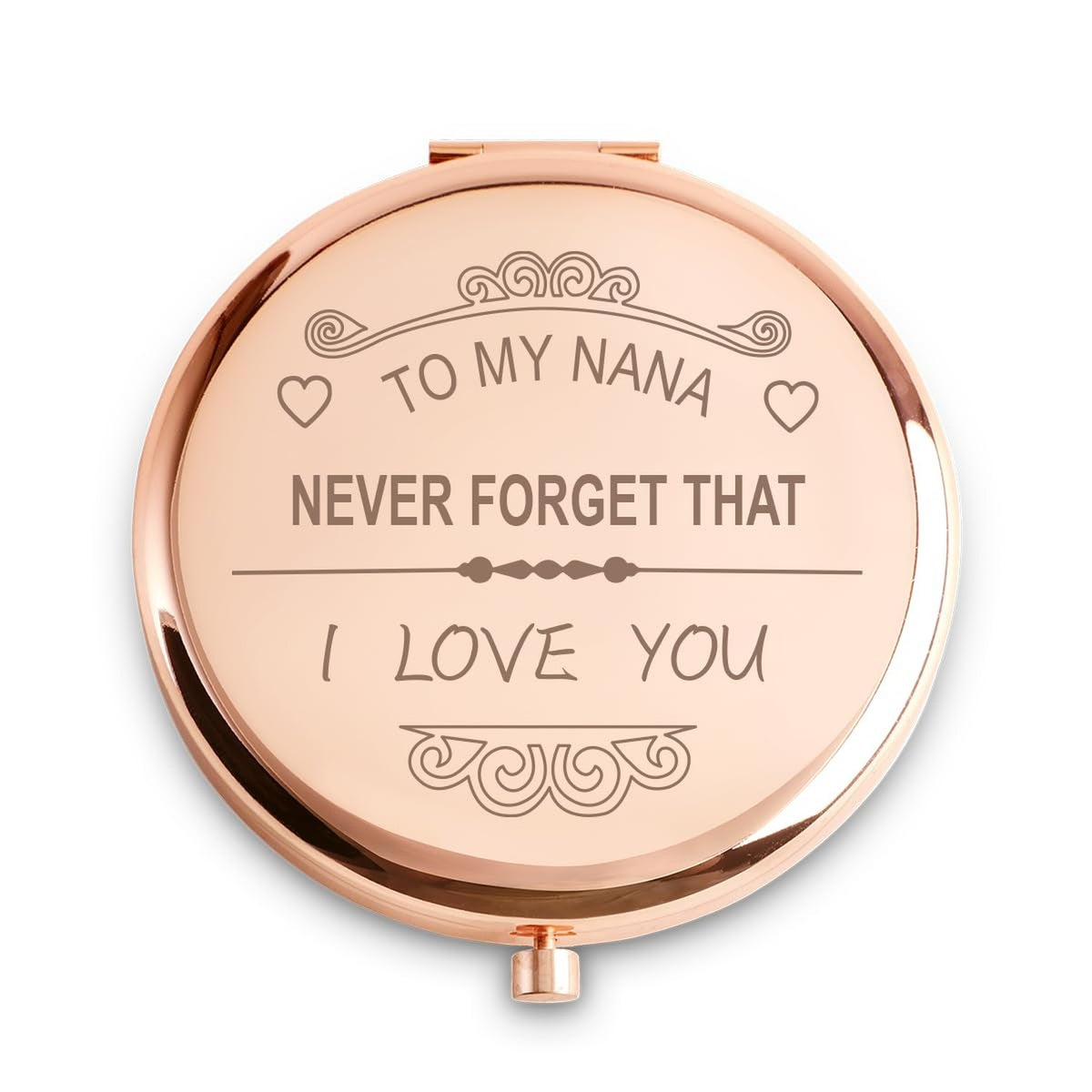 Personalized Compact Mirror for Grandma - Engraved Gift for Nana, Mothers Day, Birthday