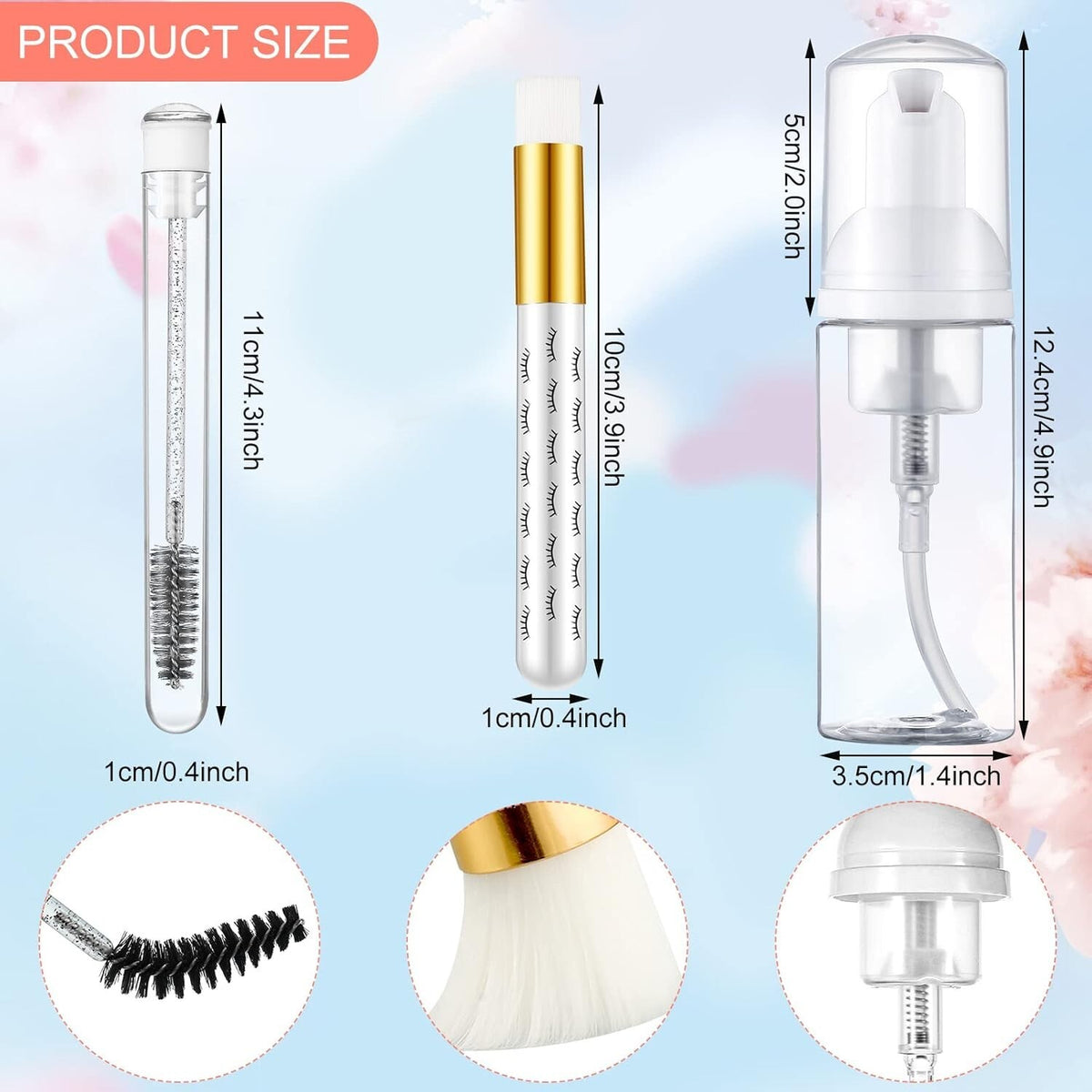 Unbranded Eyelash & Nose Cleaning Brush Set, 30 Pcs