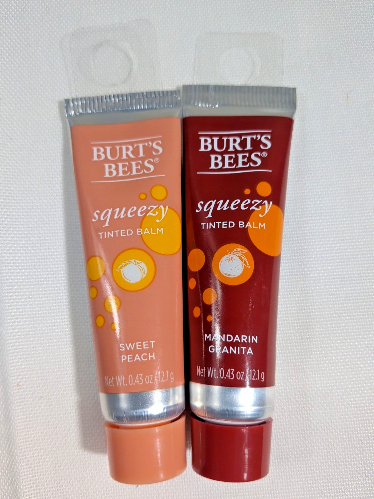 Tinted Lip Balm Set - Mandarin Granita & Sweet Peach, 2 Pack