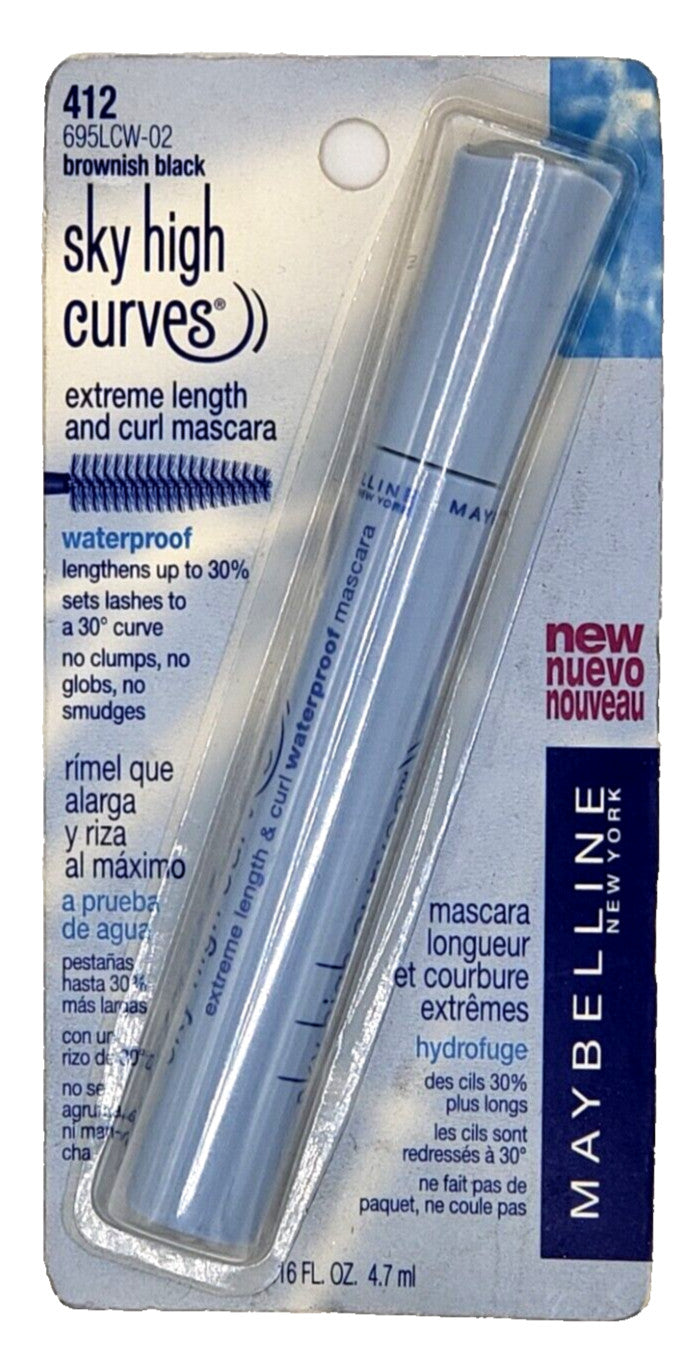 Waterproof Brown-Black Mascara for Lash Length & Curves - Sky High Curves #412