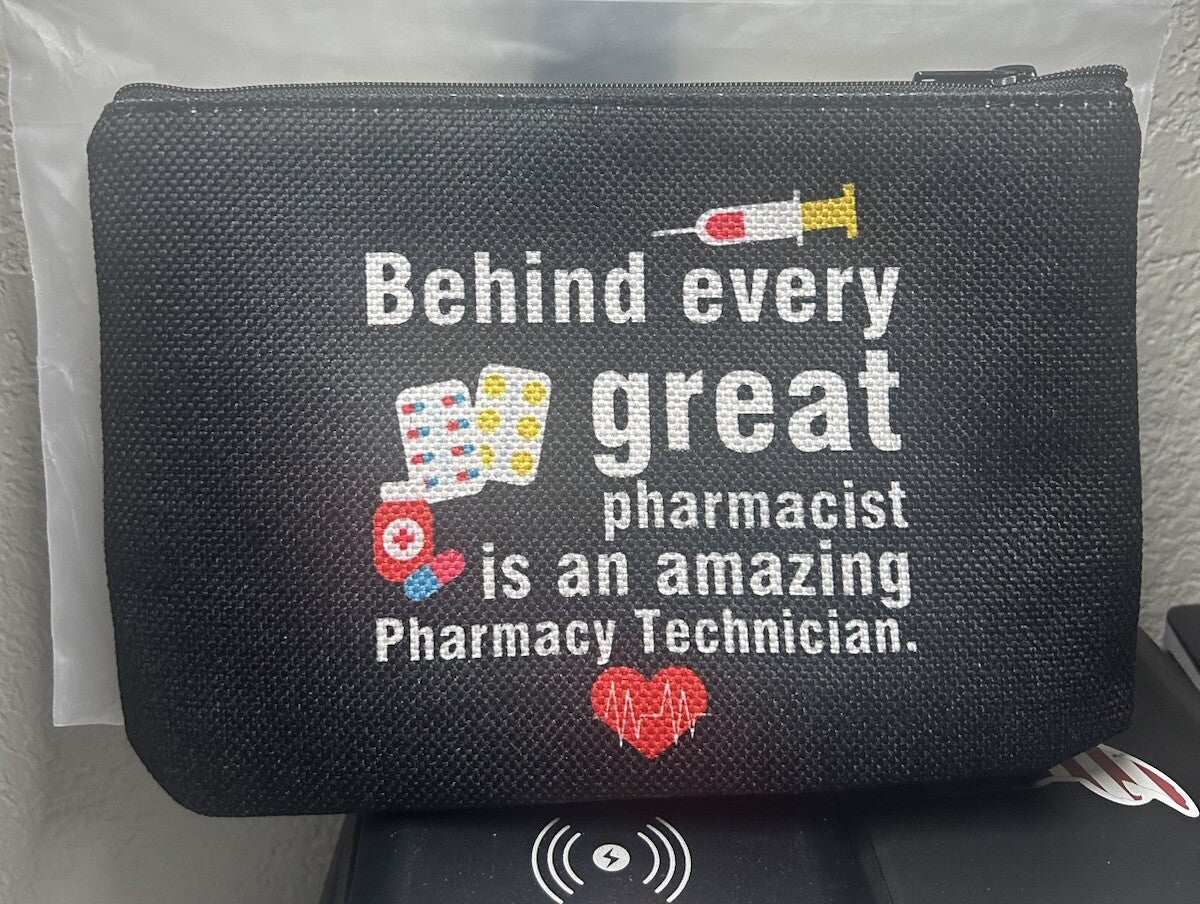 Pharmacy Technician Gift Makeup Bag - Pharmacist Gift Cosmetic Organizer
