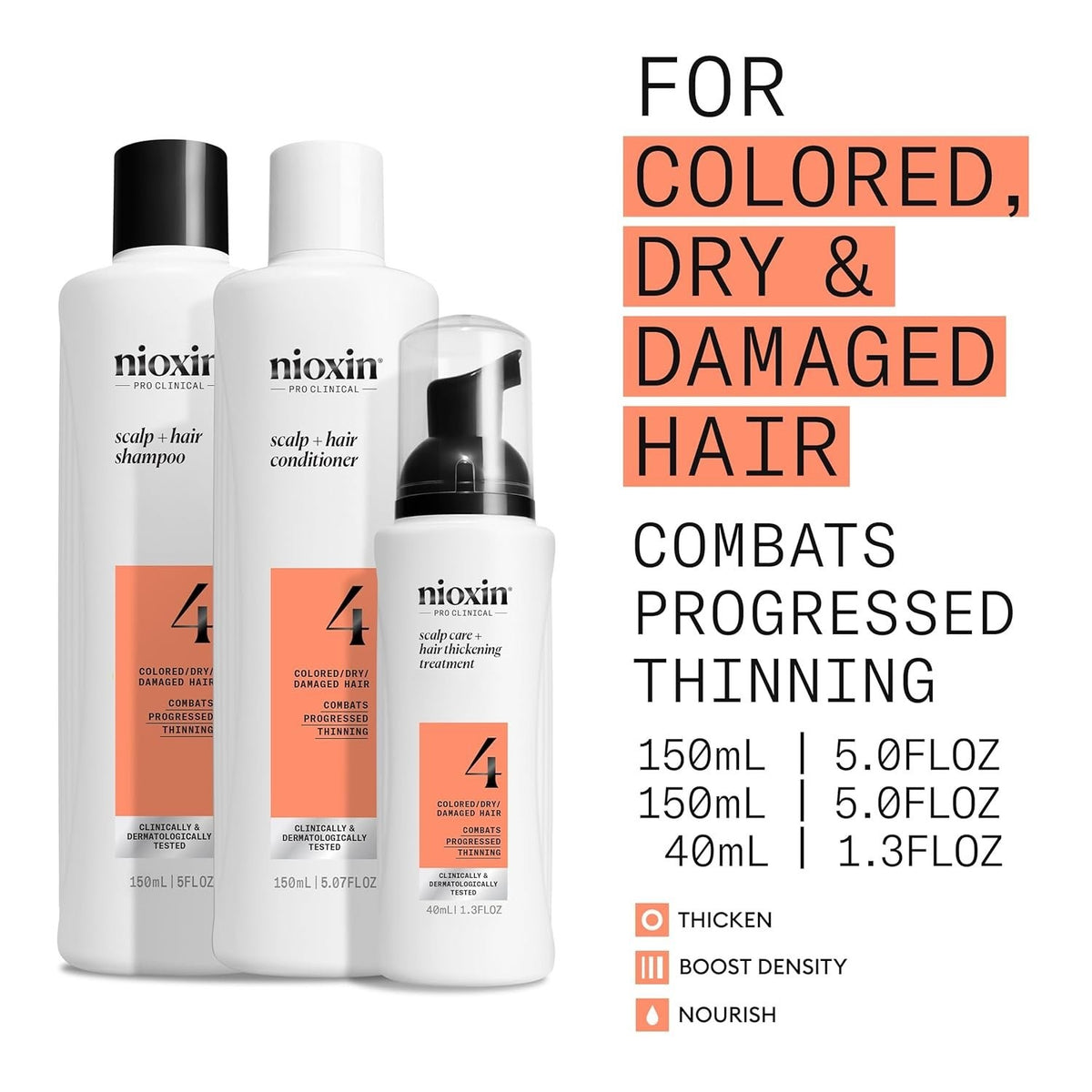 Nioxin System 4 Hair Thickening Kit - 3-Piece