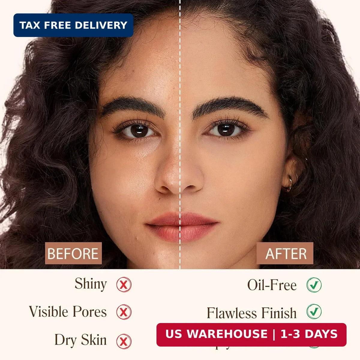 4-in-1 Waterproof Foundation with SPF 50+ Color Changing Longwearing Makeup