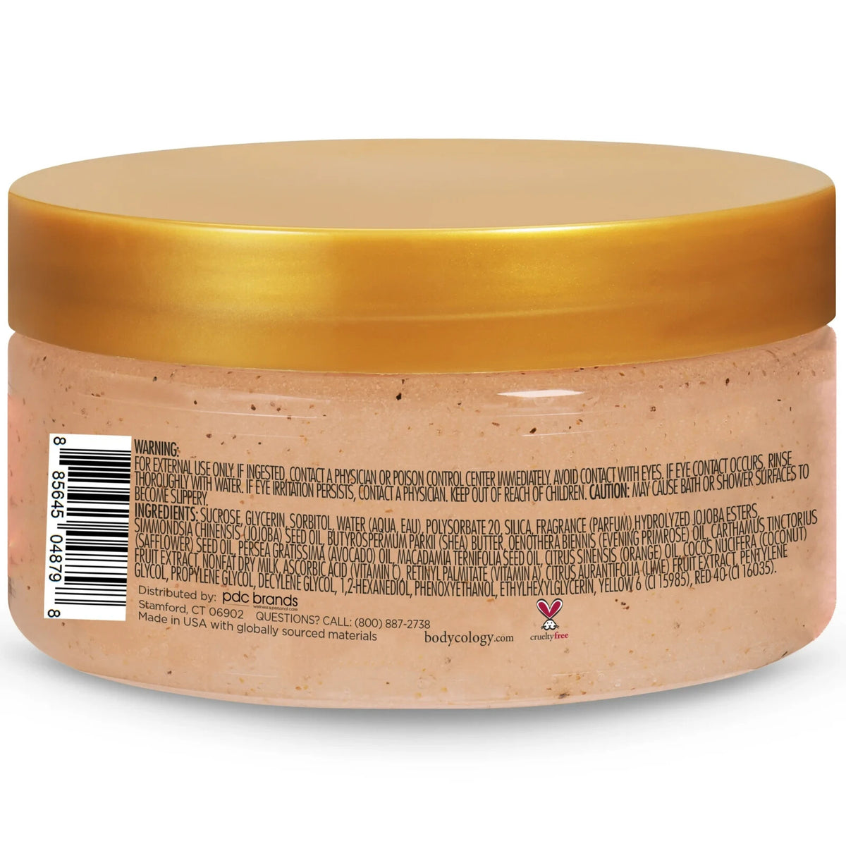 Bodycology Peach Sunrise Exfoliating Sugar Scrub, 10.5 oz -