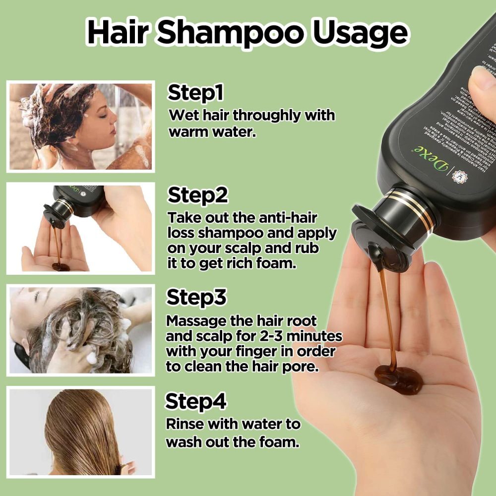 Herbal Hair Growth Shampoo Anti-Hair Loss Treatment for All Hair Types