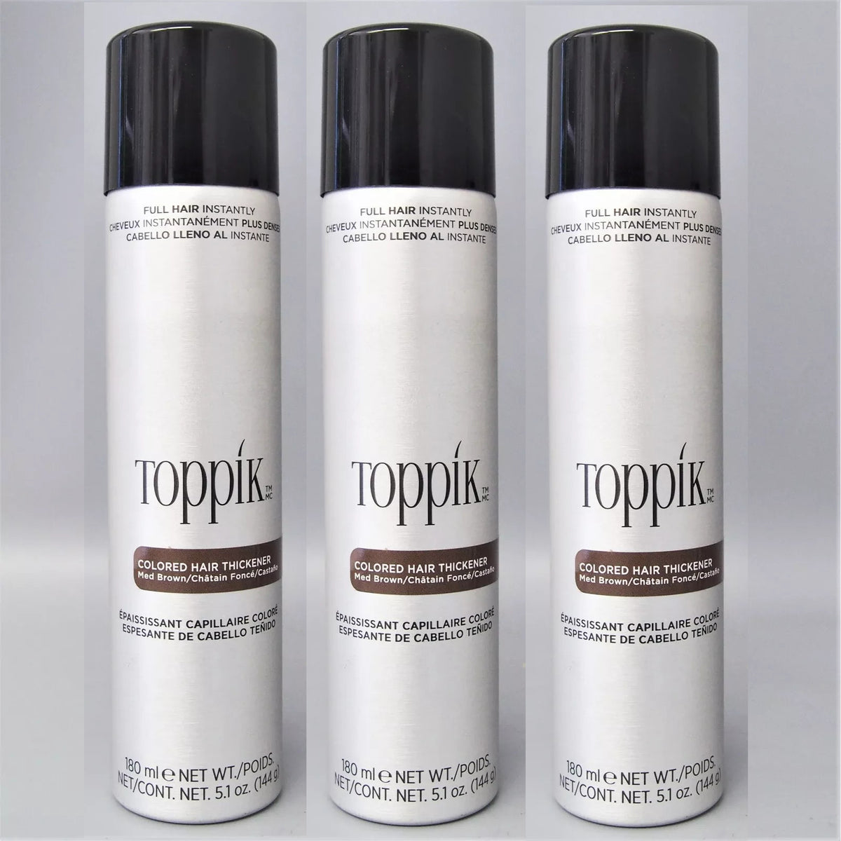 Hair Thickener Spray 5.1 oz Medium Brown - 3 Pack