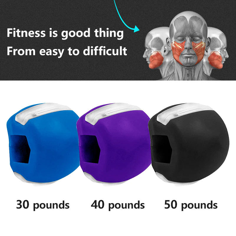 3-Pack Jawline Exerciser Set with Resistance Levels for Face Toning & Neck Workout