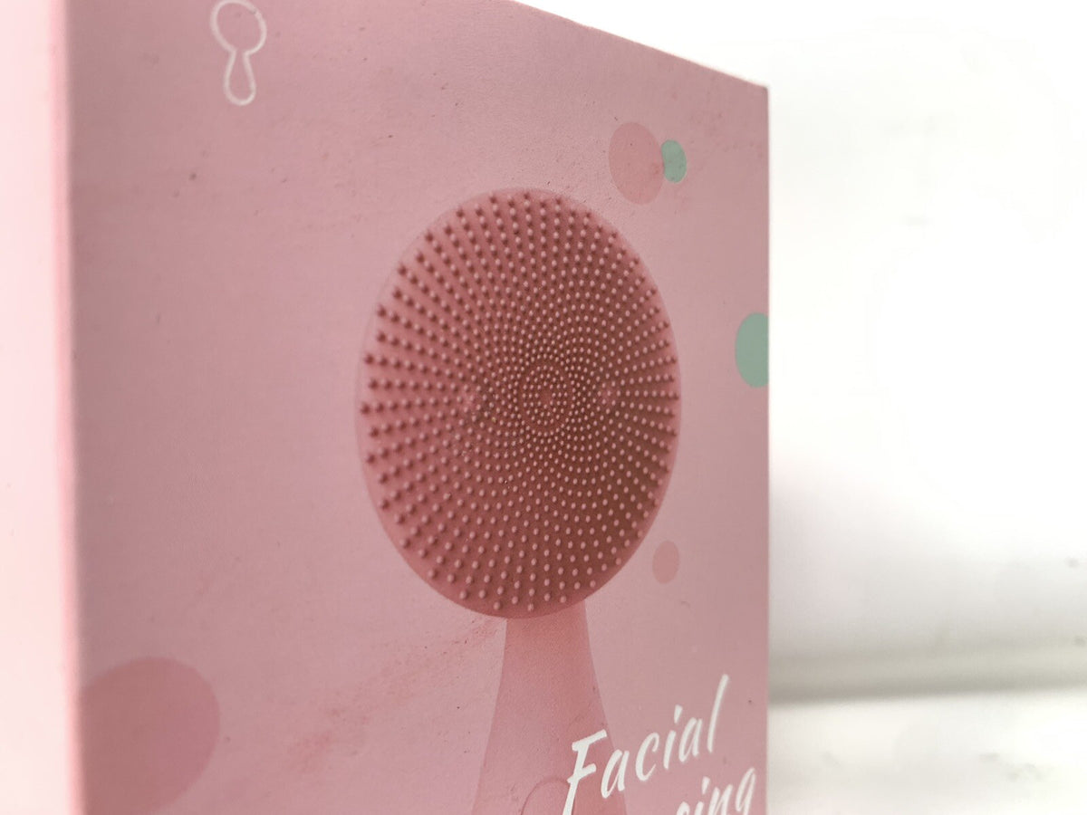 Rechargeable Waterproof Silicone Facial Cleansing Brush - 2-in-1 Skin Care Tool