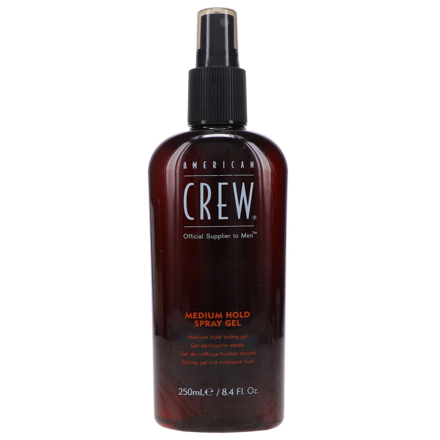 American Crew Medium Hold Hair Spray Gel 8.4 oz - Alcohol-Free, UV Protection, Natural Finish