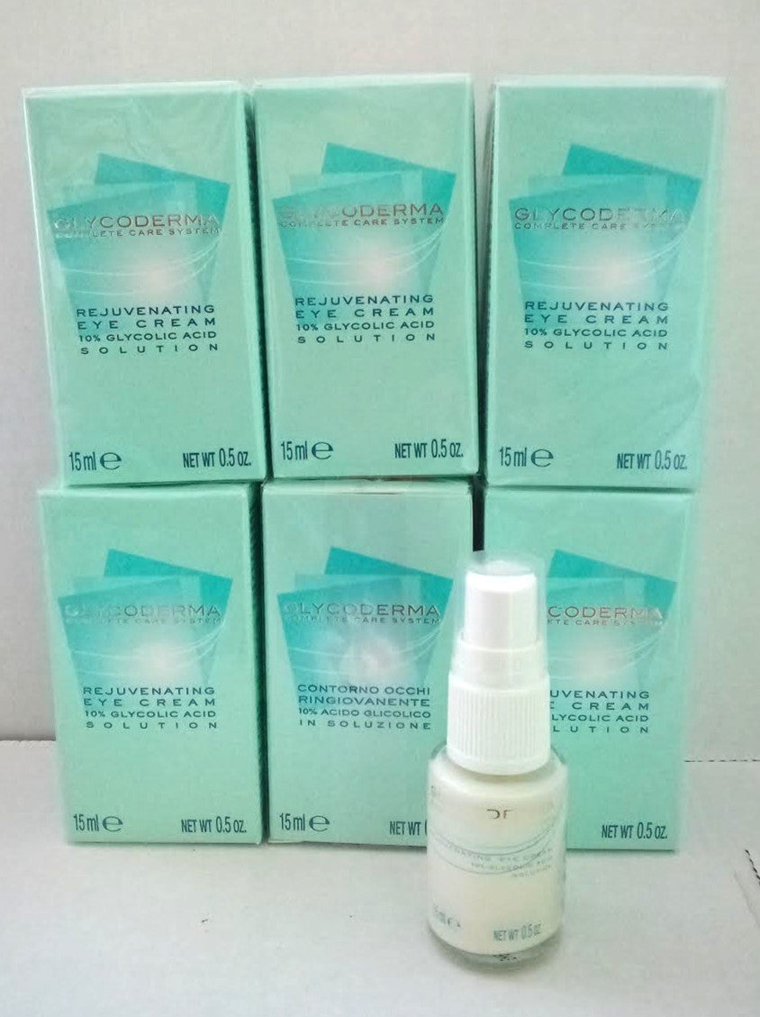 Glycoderma Eye Cream Set - 6 Pack 0.5oz Sealed Skin Care Favors