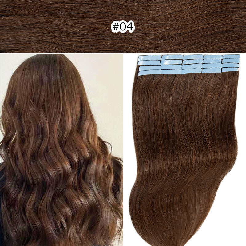 Invisible Tape-In Human Hair Extensions Full Head 24 Inches - Thick Remy Hair